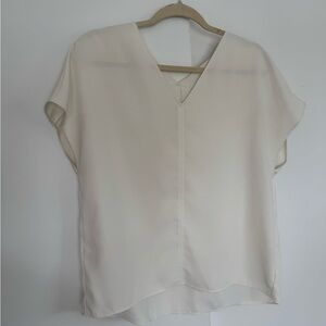 Uniqlo White V-Neck Blouse